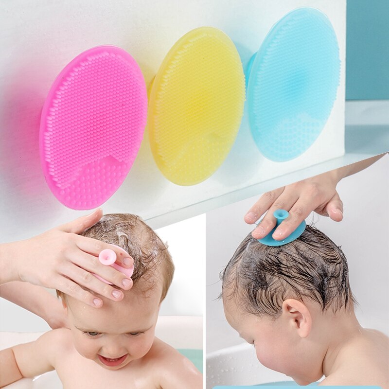 Silicone Soft Baby Bath Massage Brush: Gentle .