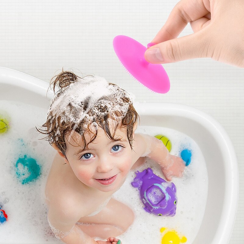Silicone Soft Baby Bath Massage Brush: Gentle .