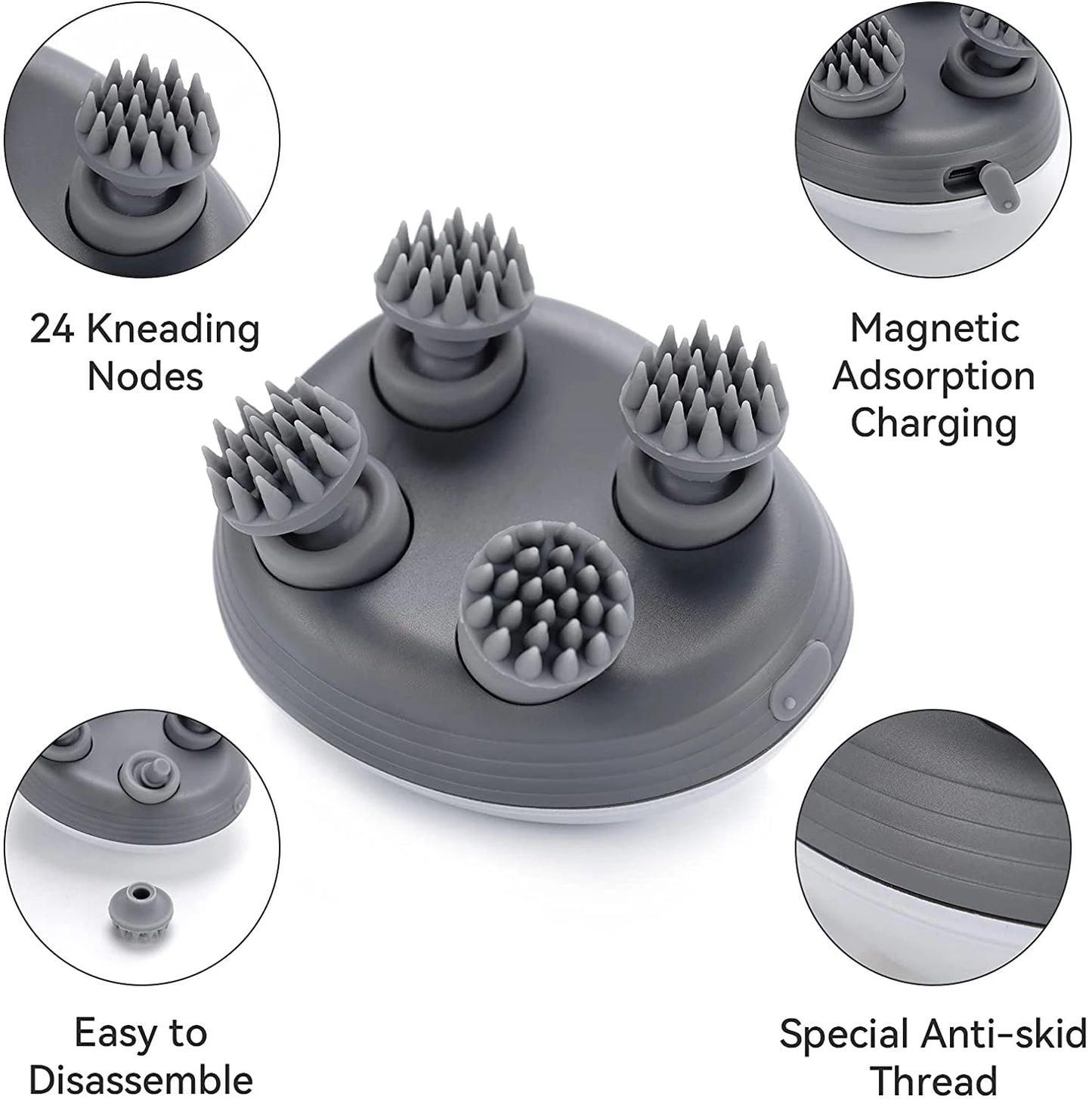 Head and Scalp Massage Device for Relaxation .