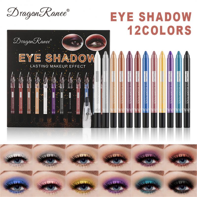 12 Colors Eyeshadow Pencil Set                                       .