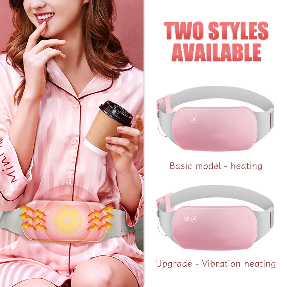 Electric Heated Hot Compress Belt Massager                           .