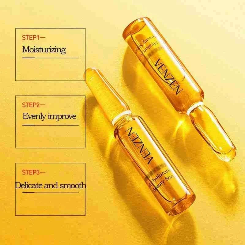 60pcs Yeast Hyaluronic Acid Face Serum Hydrating Improve Roughness Oil Control Moisturizing Repair Facial Essence Skincare Set