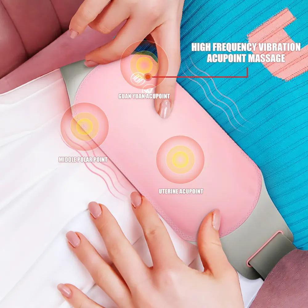 Electric Heated Hot Compress Belt Massager                           .