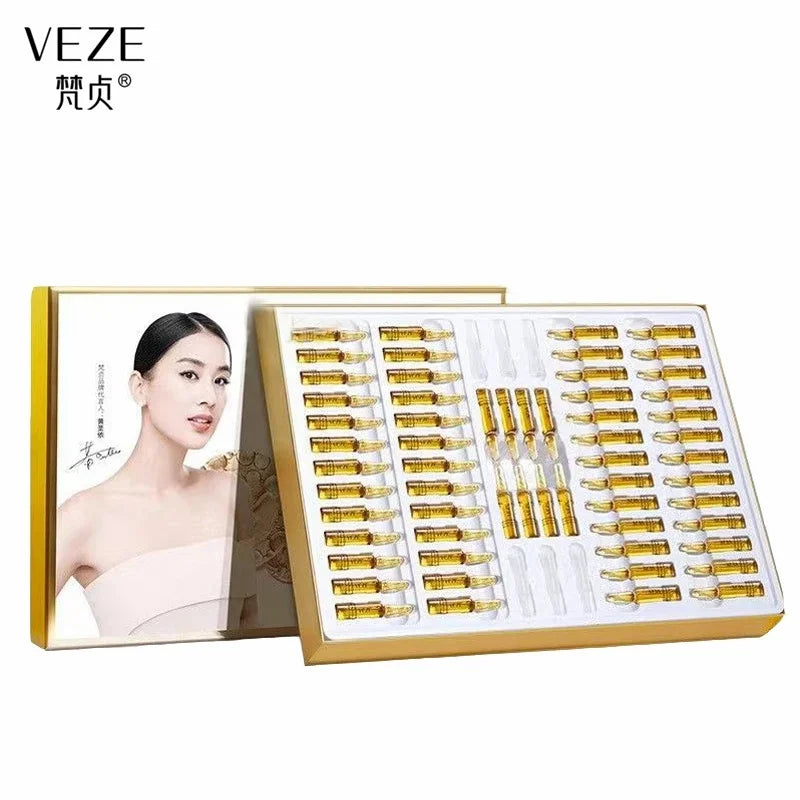 60pcs Yeast Hyaluronic Acid Face Serum Hydrating Improve Roughness Oil Control Moisturizing Repair Facial Essence Skincare Set